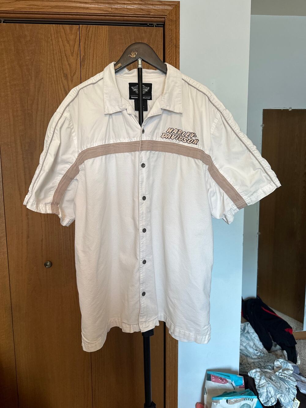 Harley-Davidson 2012 Men's 2XL Embroidered White Button Up 96451-12VM